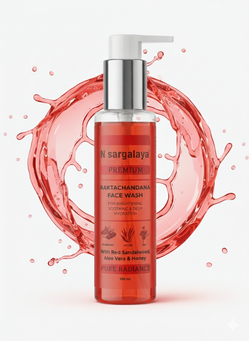 Nisargalaya Red Sandalwood Face Wash – Glow & Cleanse