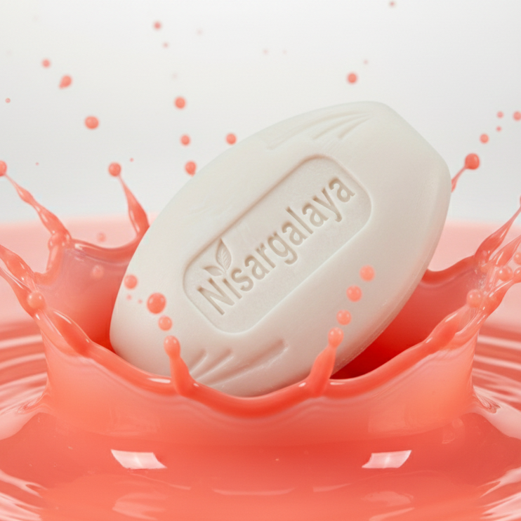 Nisargalaya Milk Beauty Soap - Ayurvedic Skin Brightening & Moisturizing Bar