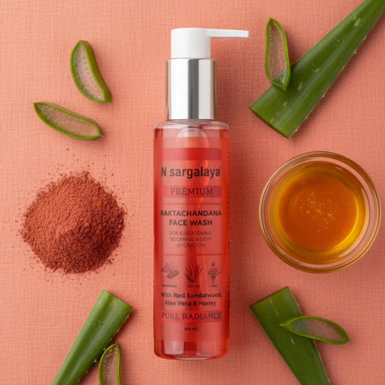 Nisargalaya Red Sandalwood Face Wash – Glow & Cleanse
