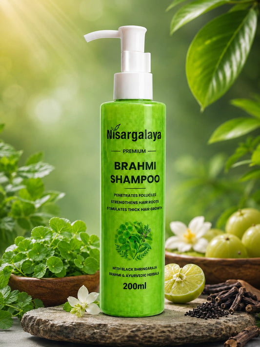 Nisragalaya Brahmi Hair Shampoo | Ayurvedic Proprietary Formula for Strong, Healthy & Shiny Hair