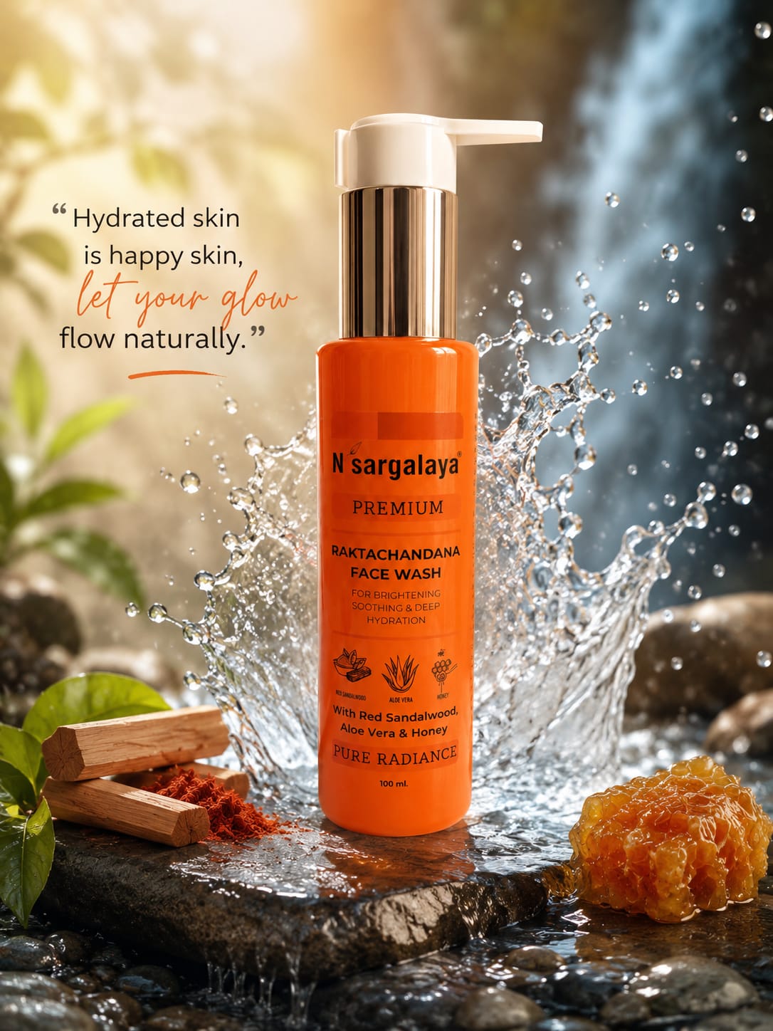 Nisargalaya Red Sandalwood Face Wash – Glow & Cleanse