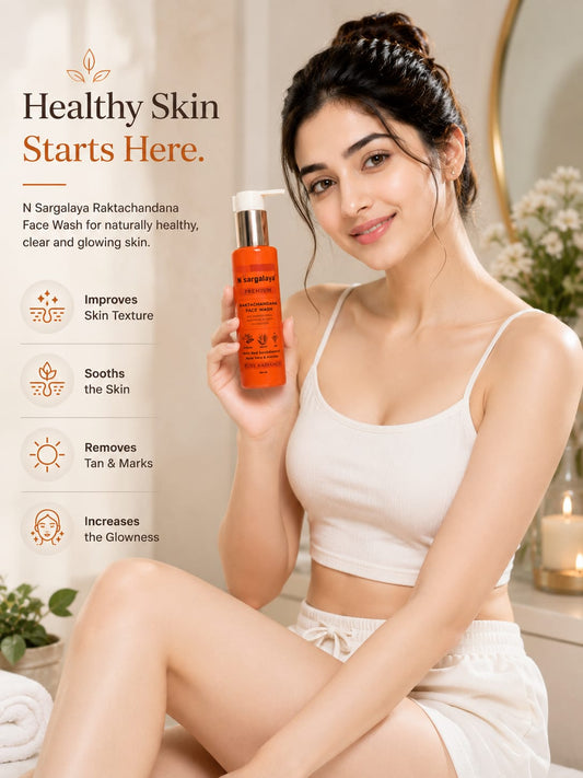 Nisargalaya Red Sandalwood Face Wash – Glow & Cleanse