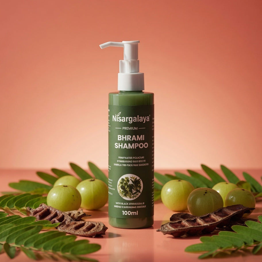 Nisragalaya Brahmi Hair Shampoo | Ayurvedic Proprietary Formula for Strong, Healthy & Shiny Hair